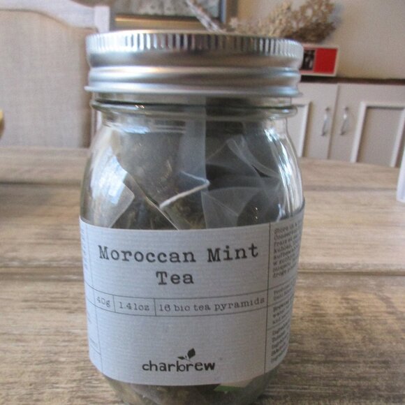 Moroccan Mint Tea Bags Mason Jar - Picture 1 of 1